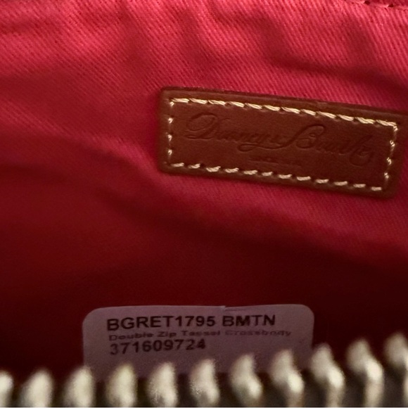 Dooney & Bourke Brown Tmoro Double Zip Tassel Crossbody - Picture 4 of 4